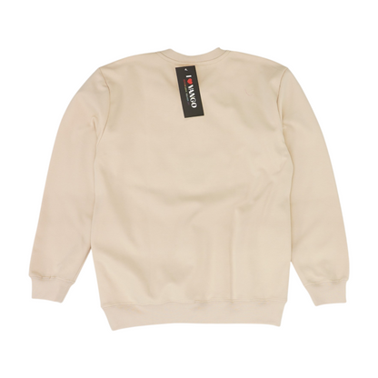 Beige Solid Sweatshirt Pullover