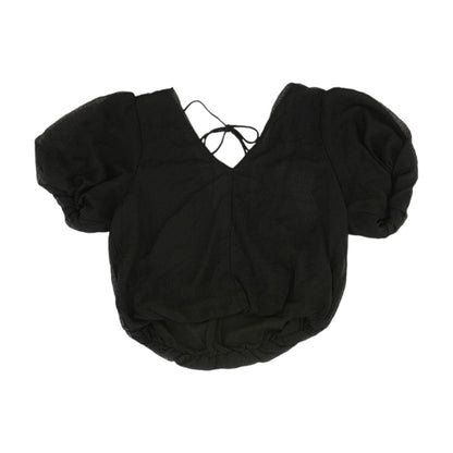 Black Cropped Blouse