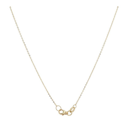 14K Gold Brushed Finish Pebble Disc Pendant Necklace