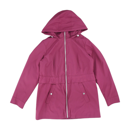 Magenta Solid Rain Jacket