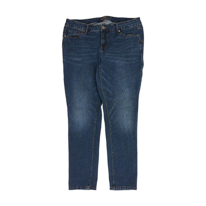 Blue Plus High Rise Slim Leg Jeans