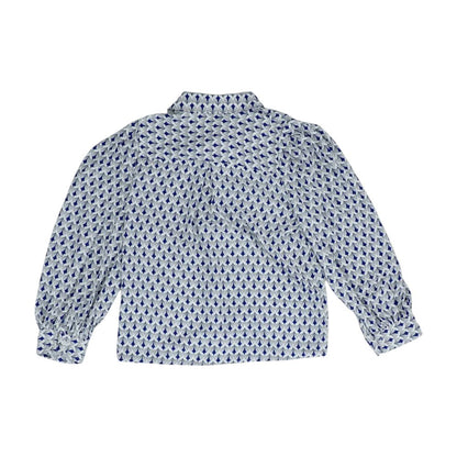 Black Herringbone Blouse