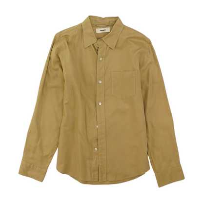 Khaki Solid Long Sleeve Button Down