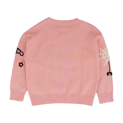 Pink Graphic Pullover Sweater