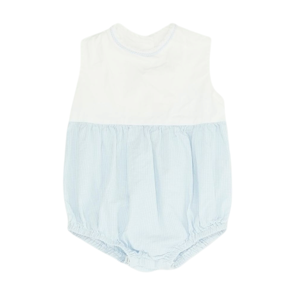 Blue Check Sleeveless One-Piece