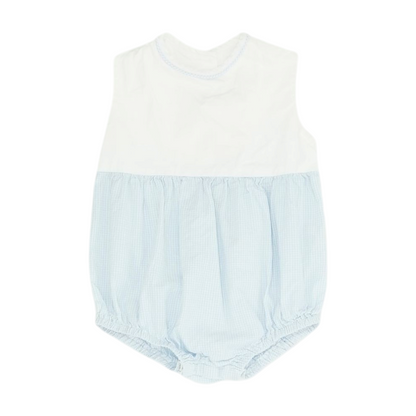 Blue Check Sleeveless One-Piece