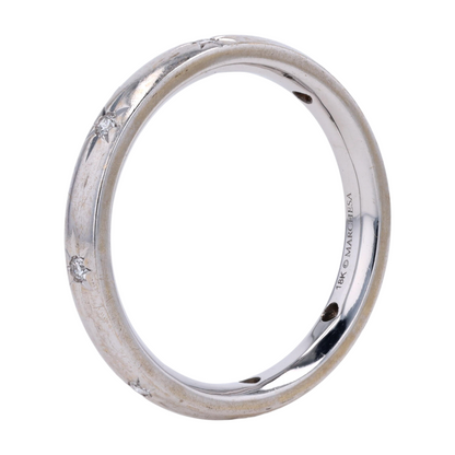 1/8 ctw 18K White Gold Diamond Band Ring