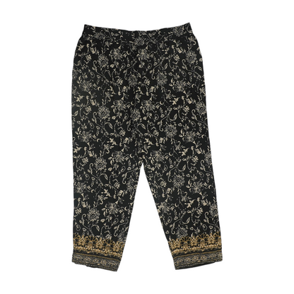 Black Floral Pants