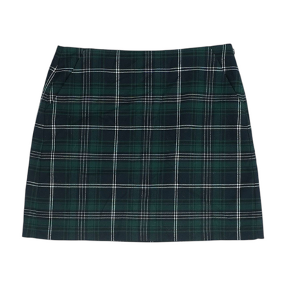 Green Plaid Mini Skirt