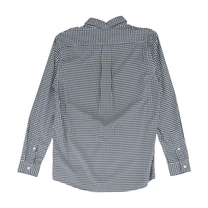 Navy Check Long Sleeve Button Down