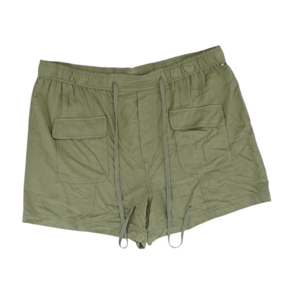 Green Solid Active Shorts
