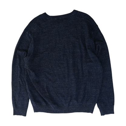 Navy Solid Pullover Sweater
