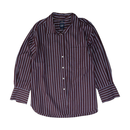 Maroon Striped Button Down
