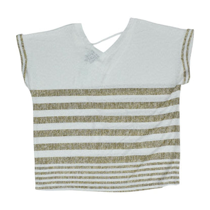 White Striped Knit Top