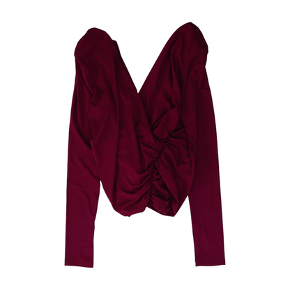 Magenta Cowl Neck Blouse
