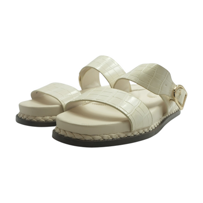 Cream Flat Sandals