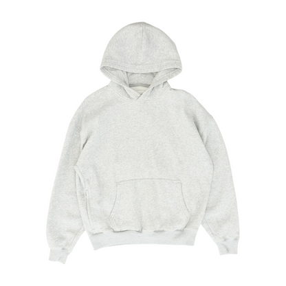 Gray Solid Hoodie Pullover