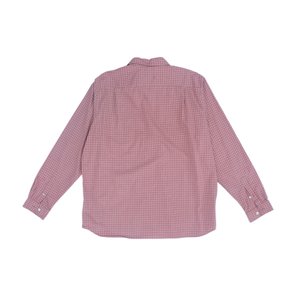 Orange Check Long Sleeve Button Down