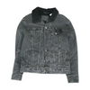 Gray Solid Denim Jacket