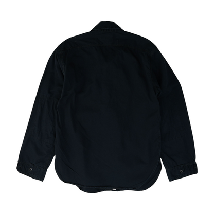 Navy Solid Long Sleeve Button Down