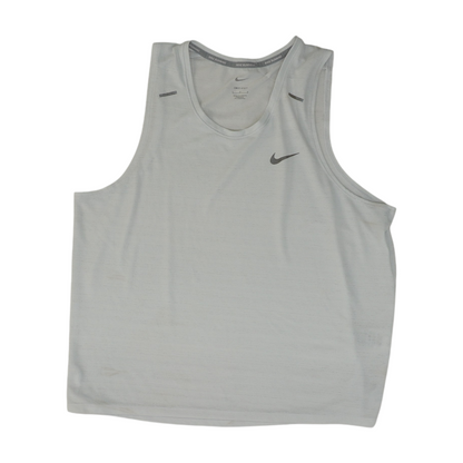 White Solid Active Tank
