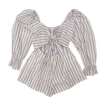 White Striped Romper
