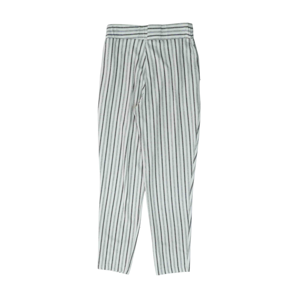 White Striped Regular Pants