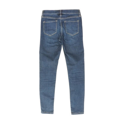Navy Solid Mid Rise Skinny Leg Jeans