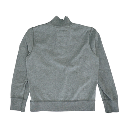 Gray Solid 1/4 Zip Pullover