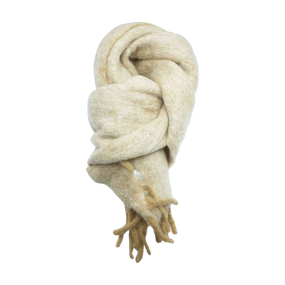 Tan 100% Polyester Scarf