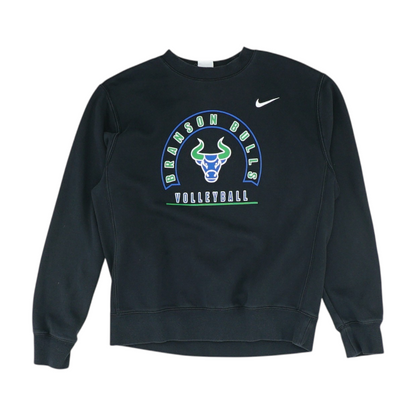 Black Branson Bulls Solid Sweatshirt Pullover
