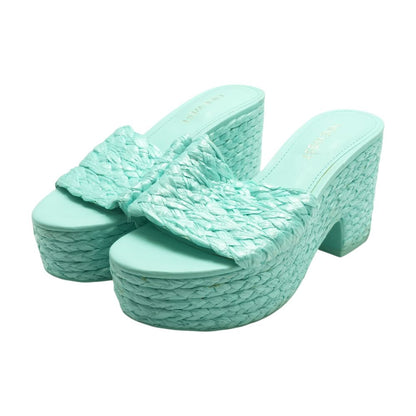 Blue Platform Heels