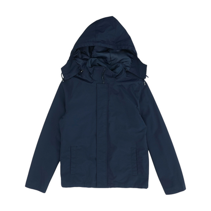 Navy Solid Rain Jacket