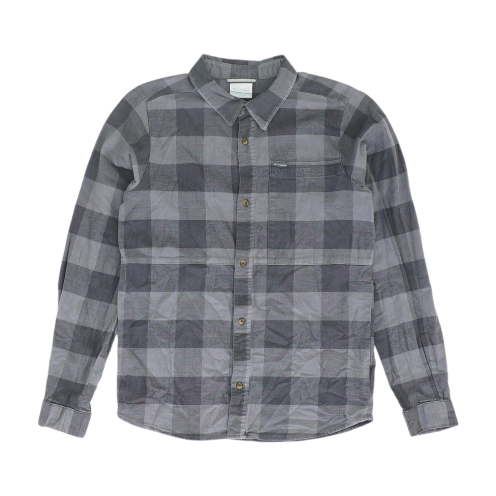 Columbia Gray Check Flannel Button Down – Image 1