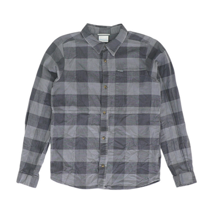 Columbia Gray Check Flannel Button Down – Image 1