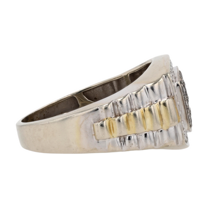 9/10 ctw 10K Two-Tone Gold Diamond Fashion Ring