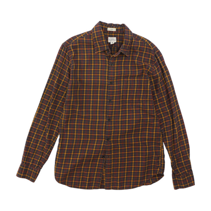 Brown Check Flannel Button Down