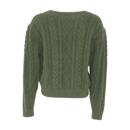 Green Cardigan Sweater
