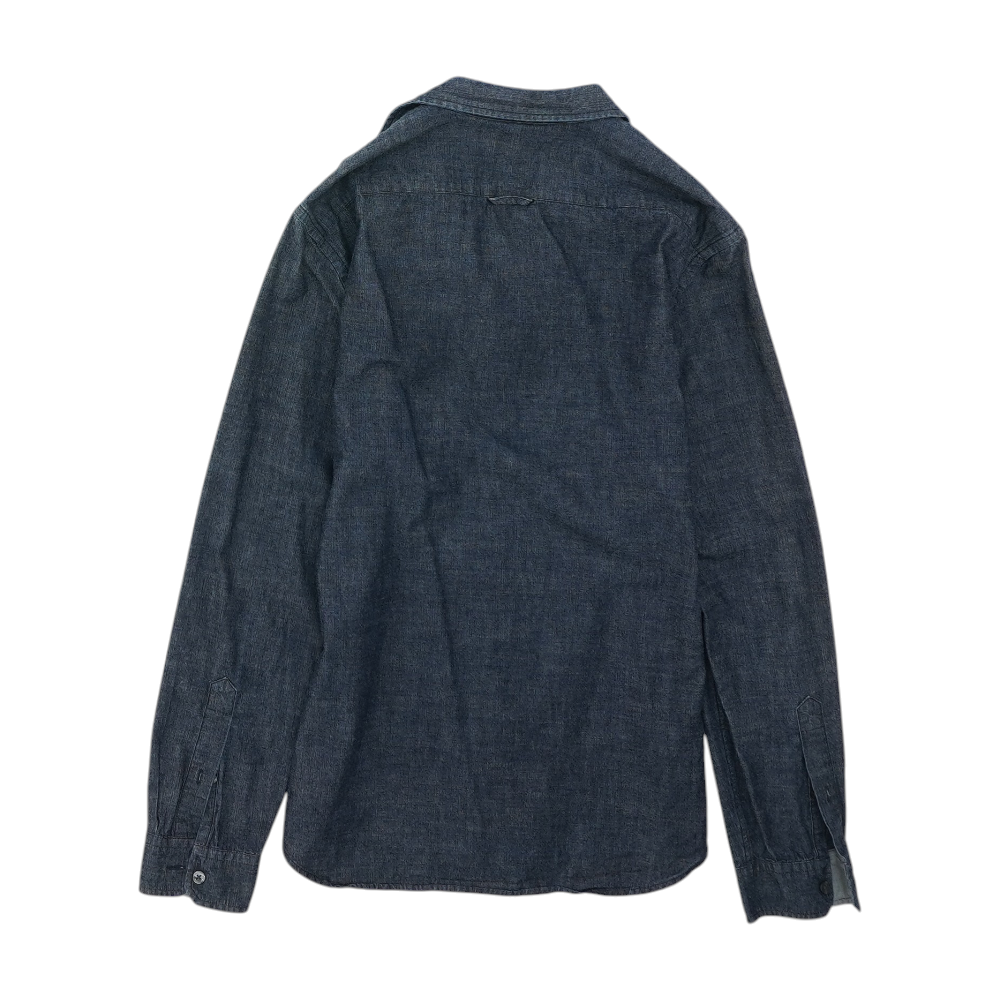 Navy Solid Long Sleeve Button Down