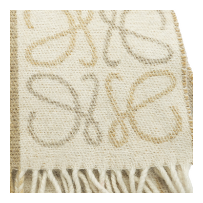Checkerboard Pattern Anagram Wool and Cashmere Scarf