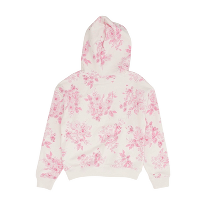Pink Floral Hoodie Pullover