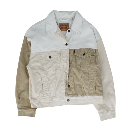 Beige Color Block Jacket