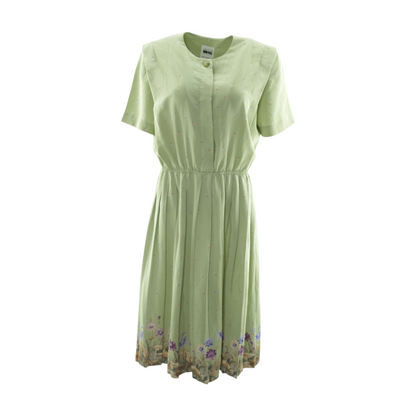 Green Petite Floral Midi Dress