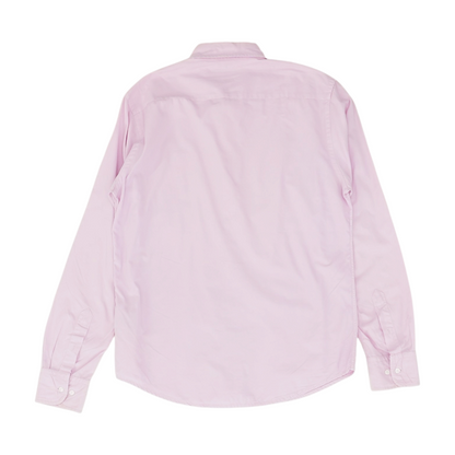 Pink Solid Long Sleeve Button Down