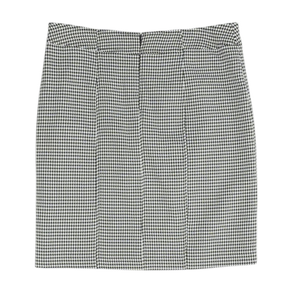 White Houndstooth Mini Skirt