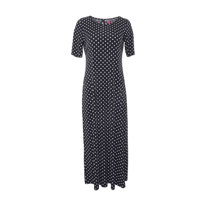 Black Polka Dot Midi Dress