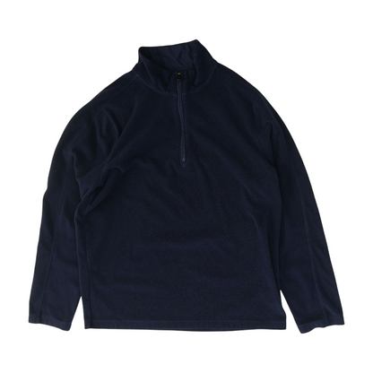 Navy Solid 1/4 Zip Pullover