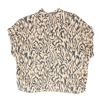 Tan Misc. Short Sleeve Blouse