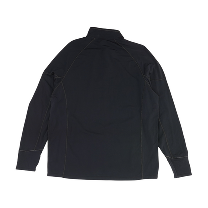 Black Solid 1/4 Zip Pullover