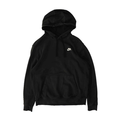 Black Solid Hoodie Pullover